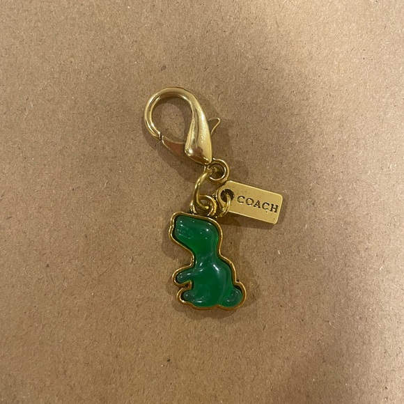 Coach Green and Gold Dinosaur Keychain - Picture 1 of 5